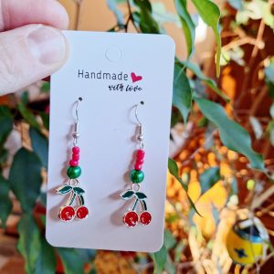 Ohrhänger "Sweet Cherry" mit Emaille Charms